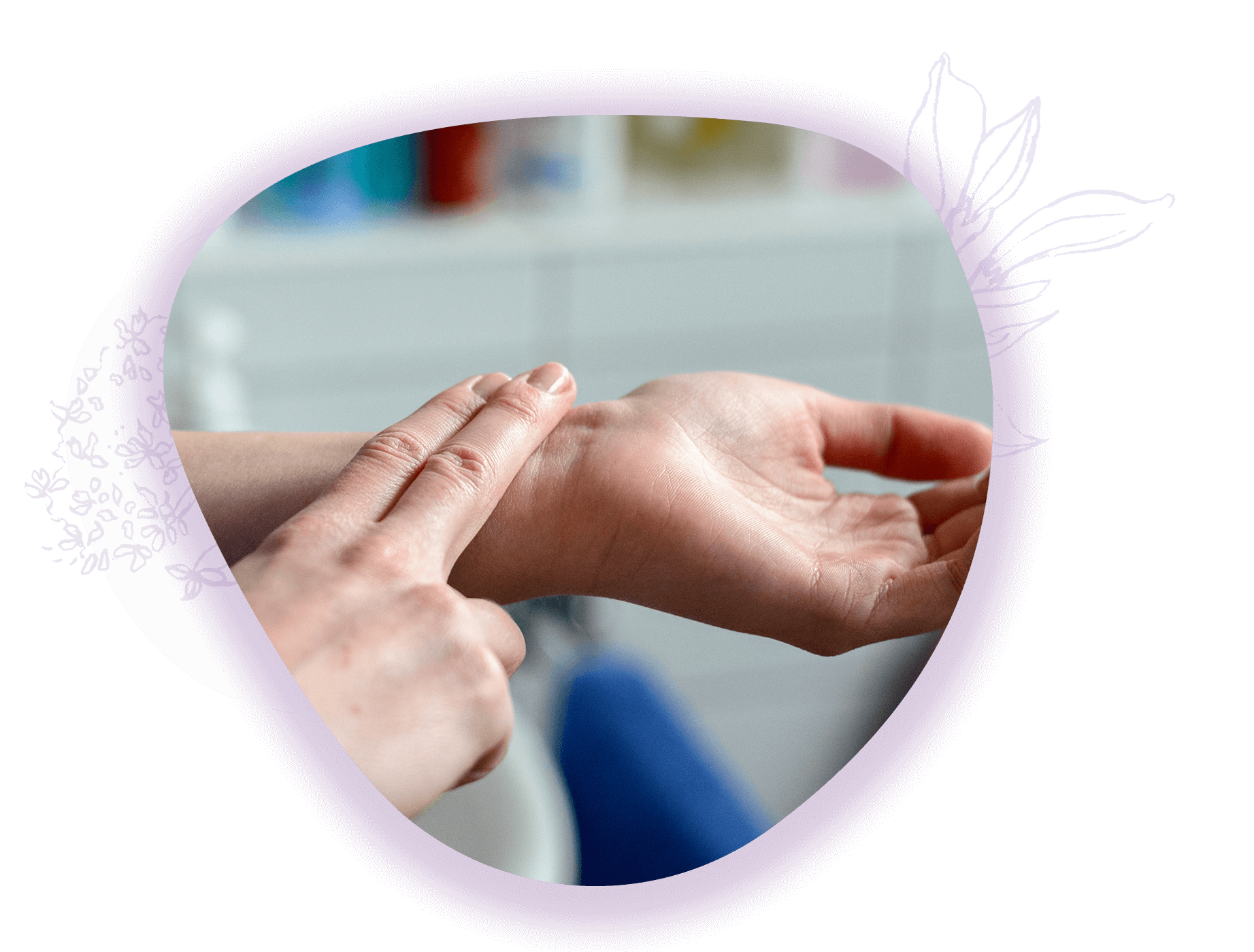 Puls an der Hand wird gemessen