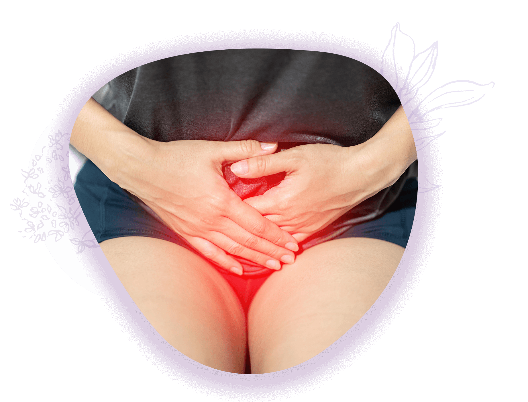 Schmerzen im Unterbauch bei einer Frau